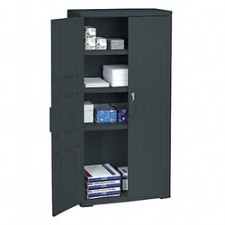 Grainger Storage Cabinet HDPE Black 66 In