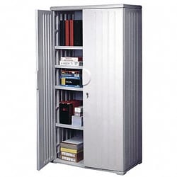 Grainger Storage Cabinet HDPE Platinum 72 In