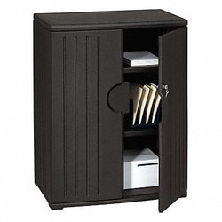Grainger Storage Cabinet HDPE Black 46 In