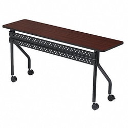 Grainger&nbsp;Mobile Table Rectangle Mahogany 60 W