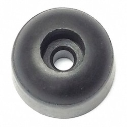 Grainger Bumper 13/16 in Black Rubber PK10, Quantity: Pack of 1