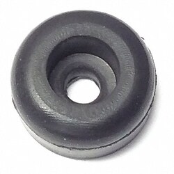 Grainger&nbsp;Bumper 1/2 in Black Rubber PK50