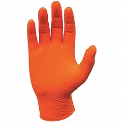 Grainger Disposable Gloves Nitrile Org M PK100