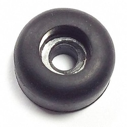 Grainger Bumper 1/2in. Black Rubber PK50