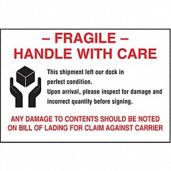 Grainger&nbsp;Instructional Label Care PK500