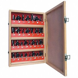 Grainger&nbsp;Router Bit Set 30 Pc Carbide Tipped