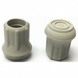 Grainger&nbsp;Protective Leg Tip SlipOn Rd 39/64 PK25