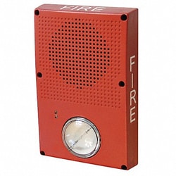 Grainger Outdoor Speaker Strobe Marked Fire Red