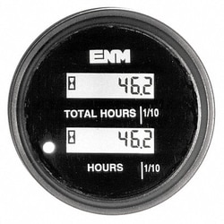 Grainger Hour Meter LCD 80-265 VAC Flush Mount