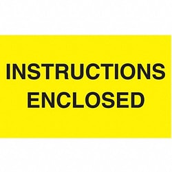 Grainger&nbsp;Instructional Label Contents PK500