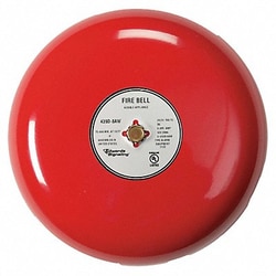 Grainger Fire Bell Red 10 in 20 to 24V