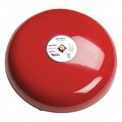 Grainger&nbsp;Fire Bell Red 10 In.