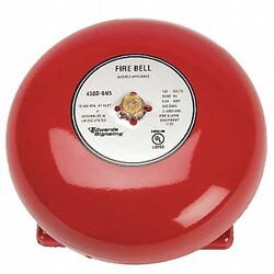 Grainger Fire Bell Red 6 In.