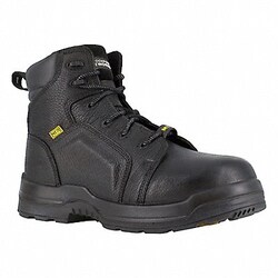 Grainger 6-Inch Work Boot M 8 Black PR, Quantity: Pair of 1