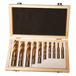 Grainger&nbsp;Flute End Mill Set 10 Pcs