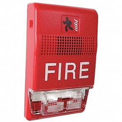 Grainger Chime Strobe Marked Fire Red