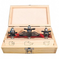 Grainger&nbsp;Router Bit Set 3 Pc Carbide Tipped