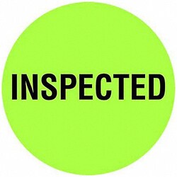 Grainger&nbsp;D6075 Inventory Control Label Inspected PK1000