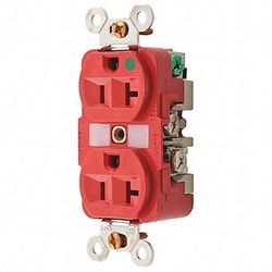 Grainger Receptacle Red 20 A 2P3W Back Side 1PK