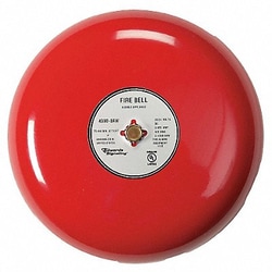Grainger Fire Bell Red 8 in 20 to 24V