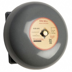 Grainger Fire Bell Gray 6 in 20 to 24V
