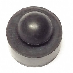 Grainger Bumper 1/2 in Black Rubber PK100