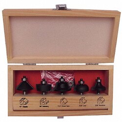 Grainger&nbsp;Router Bit Set 6 Pc Carbide Tipped