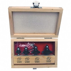 Grainger&nbsp;Router Bit Set 4 Pc Carbide Tipped