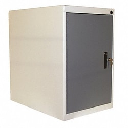 Grainger Cabinet Pedestal 26Wx26Dx26H White/Blue