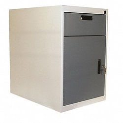 Grainger Cabinet Pedestal 26Wx26Dx26H White/Blue