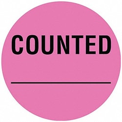 Grainger&nbsp;D6074 Inventory Control Label Pink PK1000