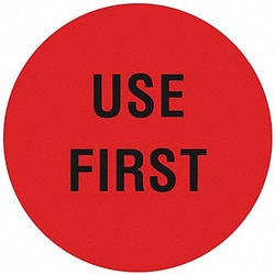Grainger&nbsp;D6073 Inventory Control Label Red PK1000