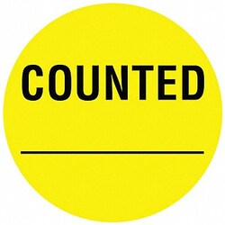 Grainger&nbsp;D6074 Inventory Control Label Counted PK1000