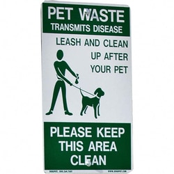 MSC AL REFL DOG PARK PET SIGN