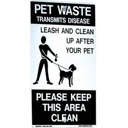 MSC AL REFL DOG PARK PET SIGN