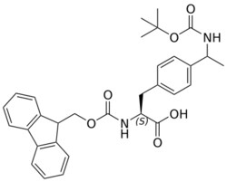 STA PHARMACEUTICAL US LLC&nbsp;(2S)-2-((((9H-fluoren-9-yl)methoxy)carbonyl)amino)-3-(4-(1-((tert-butoxycarbonyl)amino)ethyl)phenyl)propanoic acid | 1 g | InChIKey PPGDTIJQEVFLCS-NZVRHLSZSA-N | MW 530.621