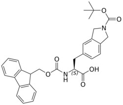 STA PHARMACEUTICAL US LLC&nbsp;(S)-2-((((9H-fluoren-9-yl)methoxy)carbonyl)amino)-3-(2-(tert-butoxycarbonyl)isoindolin-5-yl)propanoic acid | 25 g | InChIKey MWGKBFRNAPGGKK-MHZLTWQESA-N | MW 528.605