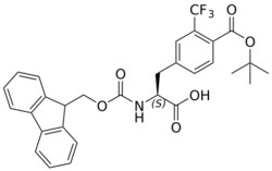 STA PHARMACEUTICAL US LLC&nbsp;Fmoc-L-Phe(3CF3-4COOtBu)-OH | 10 g | InChIKey KYOYCOQXTFCVMX-VWLOTQADSA-N | MW 592.008