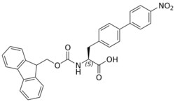 STA PHARMACEUTICAL US LLC&nbsp;(S)-2-((((9H-fluoren-9-yl)methoxy)carbonyl)amino)-3-(4'-nitro-[1,1'-biphenyl]-4-yl)propanoic acid | 50 g | InChIKey NNPQUMSGRMCMAC-NDEPHWFRSA-N | MW 508.53
