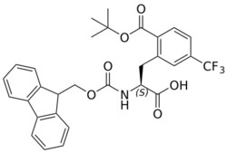 STA PHARMACEUTICAL US LLC&nbsp;Fmoc-L-Phe(2COOtBu-5CF3)-OH | 10 g | InChIKey QVPGEFLGXUJZOW-VWLOTQADSA-N | MW 555.55