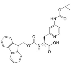 STA PHARMACEUTICAL US LLC&nbsp;Fmoc-L-2-Pal(4-NHBoc)-OH | 5 g | InChIKey UZOOIEWXMSWRMZ-DEOSSOPVSA-N | MW 503.555