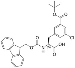 STA PHARMACEUTICAL US LLC&nbsp;Fmoc-L-Phe(3Cl-5COOtBu)-OH | 100 g | InChIKey VPOWYTWCJZTMKX-VWLOTQADSA-N | MW 521.994