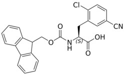 STA PHARMACEUTICAL US LLC&nbsp;Fmoc-L-Phe(2Cl-5CN)-OH | 100 g | InChIKey NEQUTWYITUQELX-QHCPKHFHSA-N | MW 446.887