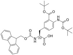 STA PHARMACEUTICAL US LLC&nbsp;Fmoc-L-Phe(3COOtBu-4NHBoc)-OH | 100 g | InChIKey NLJXIMCLVAXKLM-NDEPHWFRSA-N | MW 602.684