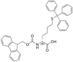 STA PHARMACEUTICAL US LLC&nbsp;(2R)-2-({[(9H-fluoren-9-yl)methoxy]carbonyl}amino)-6-[(triphenylmethyl)sulfanyl]hexanoic acid | 100 g | InChIKey MOIWBEKPWMGVEW-DIPNUNPCSA-N | MW 627.799