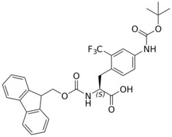 STA PHARMACEUTICAL US LLC&nbsp;Fmoc-L-Phe(2CF3-4NHBoc)-OH | 1 g | InChIKey SJOYLSFHSZVIJZ-VWLOTQADSA-N | MW 570.565