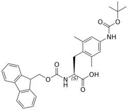STA PHARMACEUTICAL US LLC&nbsp;Fmoc-L-Phe(2,6-2Me-4NHBoc)-OH | 25 g | InChIKey MFLOZSBLTNFLLG-MHZLTWQESA-N | MW 530.621