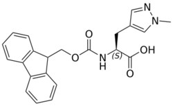 STA PHARMACEUTICAL US LLC&nbsp;Fmoc-L-4-Pyrazole(1N-Me)-OH | 1 g | InChIKey SNLCYFZDTMMYJA-FQEVSTJZSA-N | MW 391.427