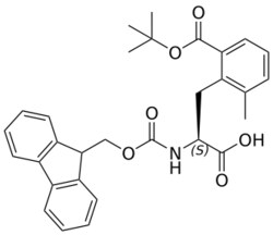 STA PHARMACEUTICAL US LLC&nbsp;Fmoc-L-Phe(2COOtBu-6Me)-OH | 100 g | InChIKey XOYREMHQBXWMNV-SANMLTNESA-N | MW 501.579