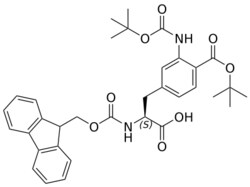 STA PHARMACEUTICAL US LLC&nbsp;Fmoc-L-Phe(3NHBoc-4COOtBu)-OH | 50 g | InChIKey NPIKHIHKDLSQKU-NDEPHWFRSA-N | MW 602.684